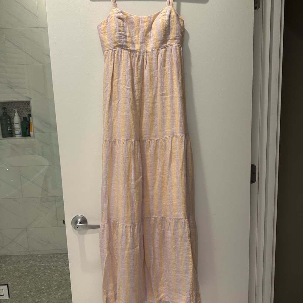 Lilly Pulitzer Pink and Yellow Striped Maxi Dress BNWT 00